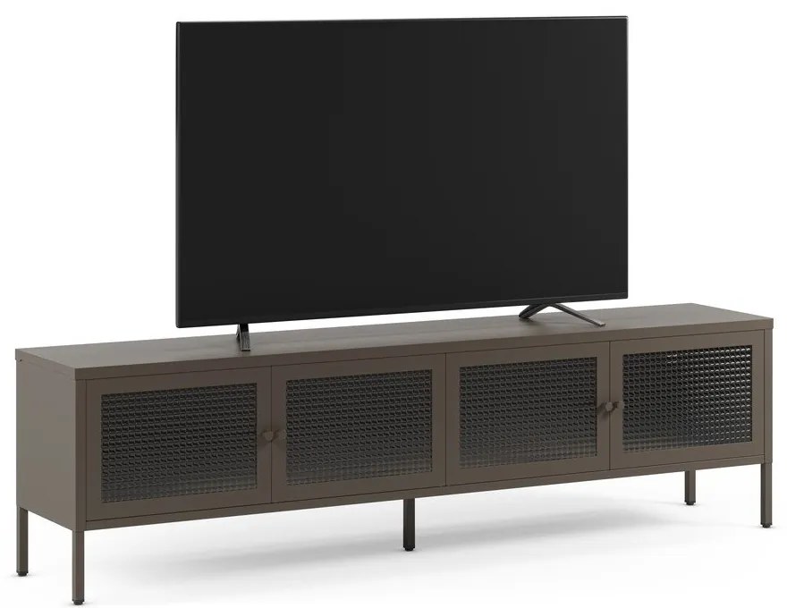 Comodă TV gri din metal 160x50x35 cm Layna – Marckeric