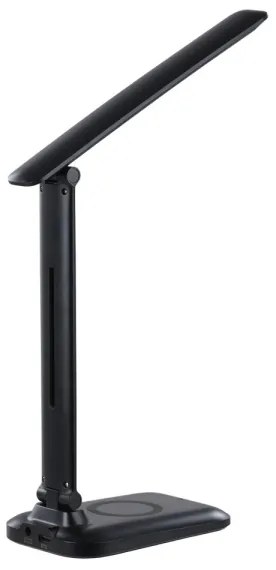 Immax 09106L - Lampă de birou LED LUMI, cu dimmer și încărcare wireless QI, LED/7W/230V, negru