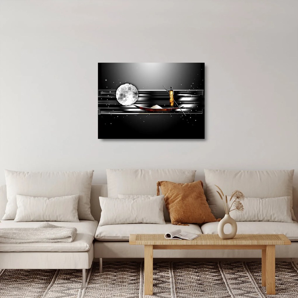 Tablou pe sticlă cu pictură epochală străveche (70x50 cm)