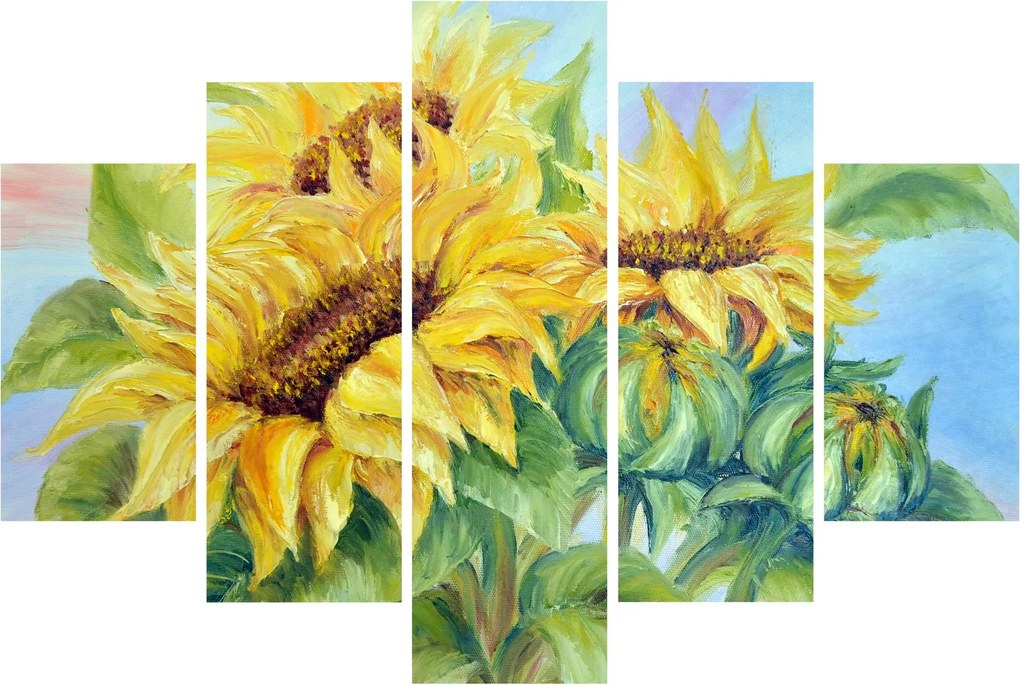 Tablou - Floarea soarelui înflorită (150x105 cm)