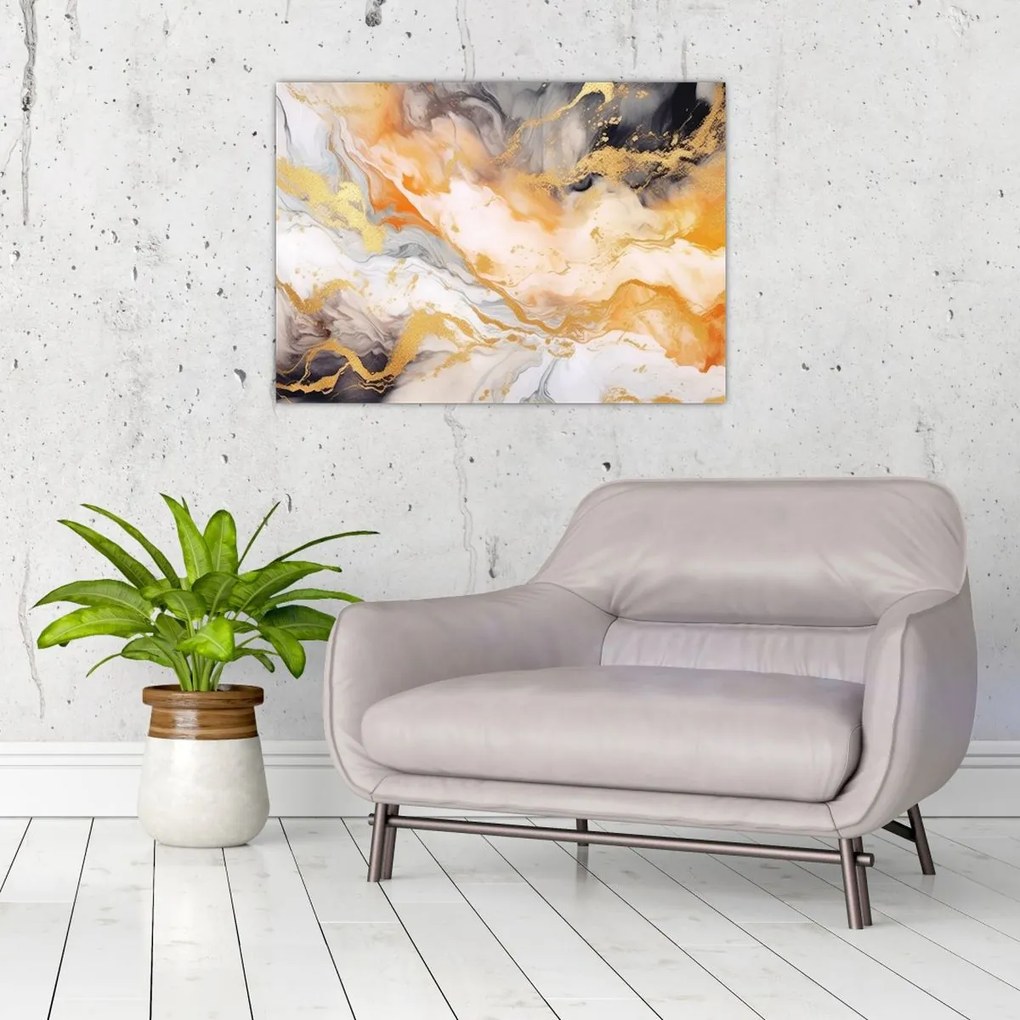 Tablou pe sticlă - Fond marmorat (70x50 cm)