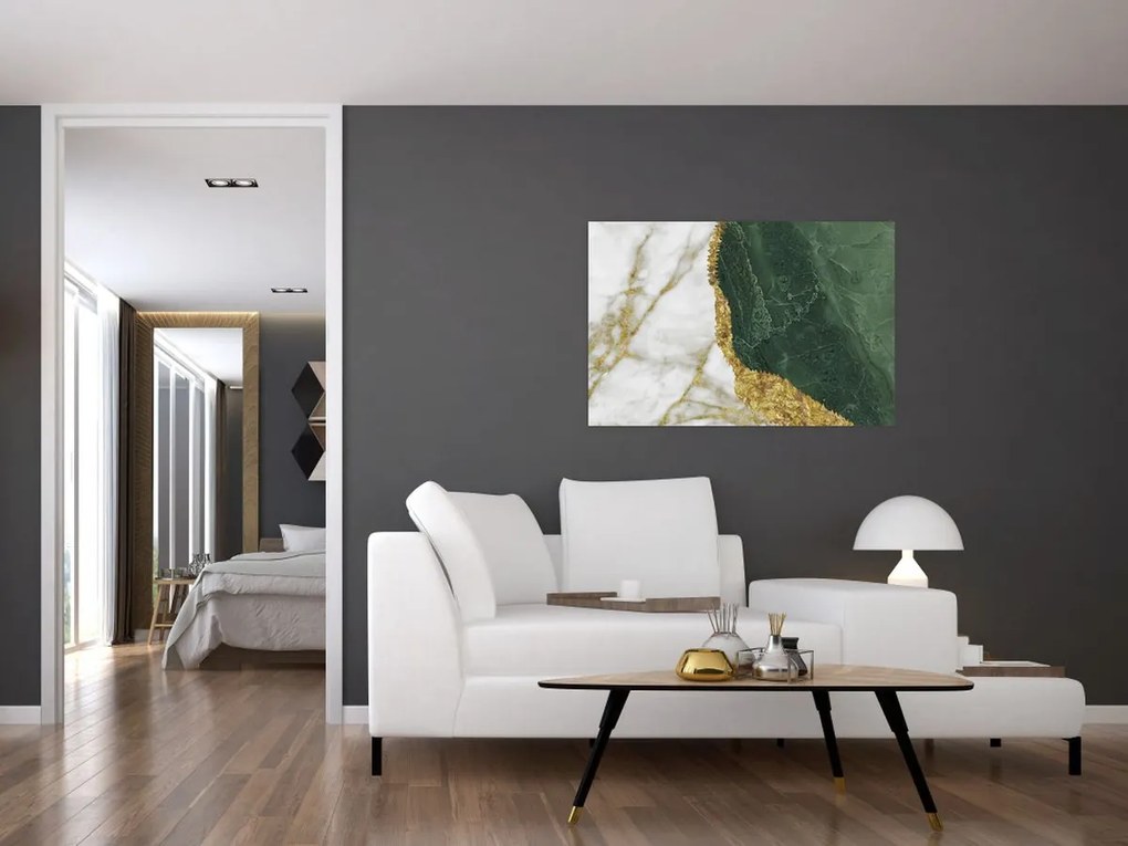 Tablou - Marmură verde N⁰3 (90x60 cm)