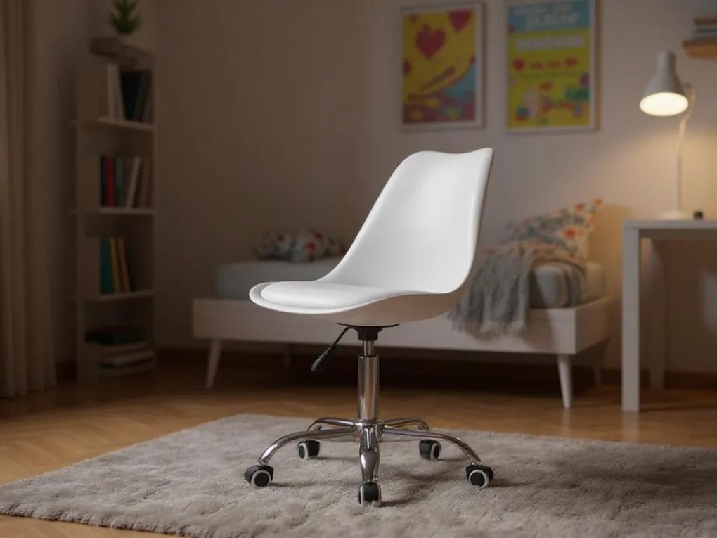 OFERTA Scaun de birou alb PANSY II. calitate secundara