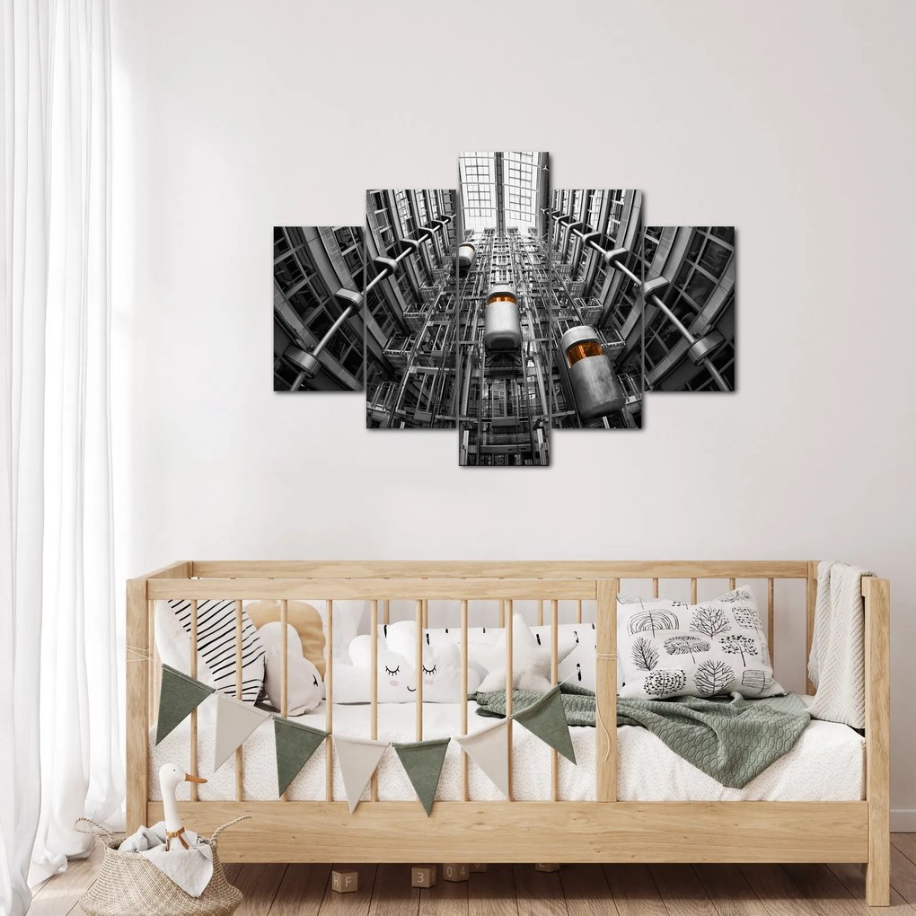 Tablou cu lift în clădire (150x105 cm)