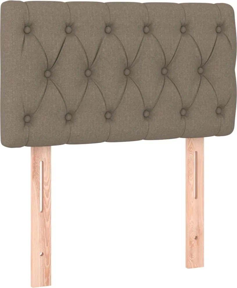 vidaXL Tăblie de pat, gri taupe, 80x7x78/88 cm, textil