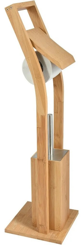 MSV Suport din bambus pentru hârtie igienică cuperie 16 x 29 x 70 cm