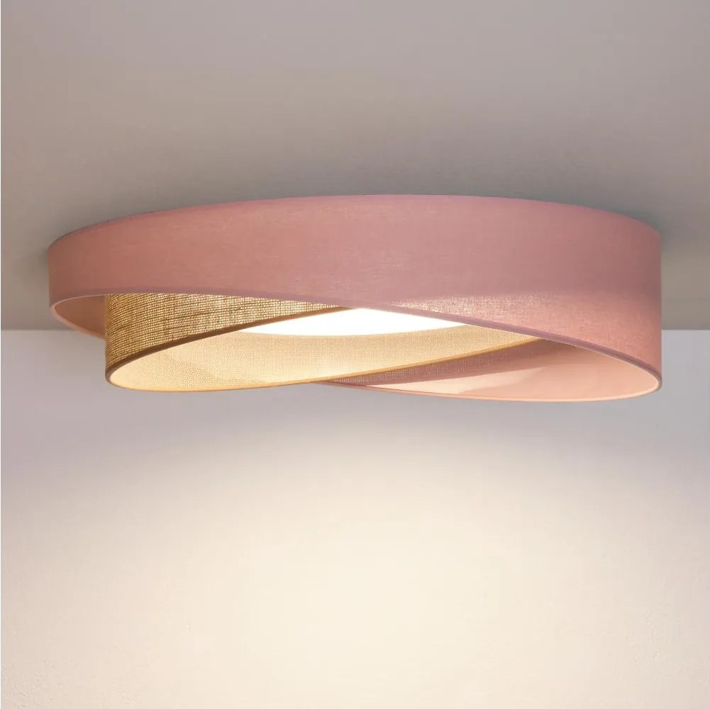BRILAGI - LED dimabil VELVET TWIST LED/36W/230V CCT Ø 65 cm WT roz/bej + telecomandă