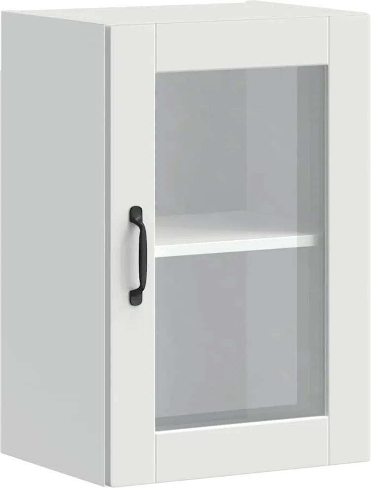 vidaXL Dulap de bucătărie cu ușă din sticlă „Porto” alb