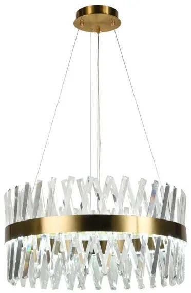 Lustră LED dimabilă pe cablu LED/80W/230V 3000-6500K auriu + telecomandă