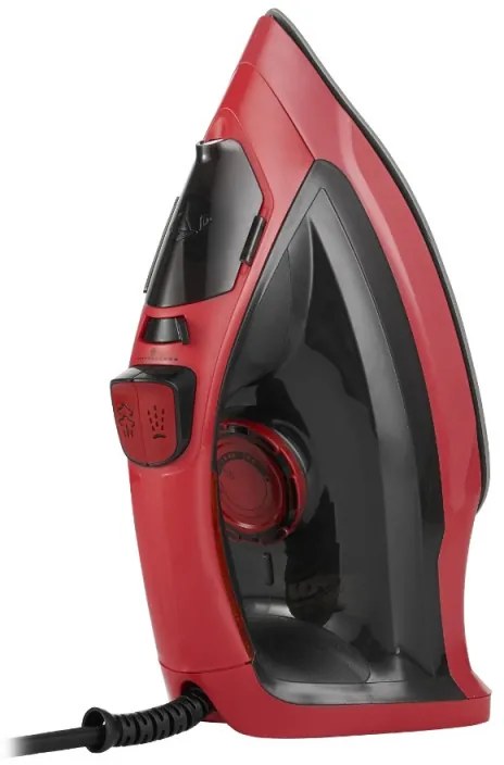 Fier de calcat Mesko MS 5031, 3000W, Placa ceramica, Oprire automata, Sistem anti-calcar, Rosu/Negru