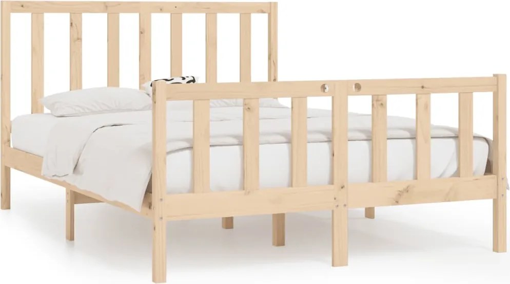 vidaXL Cadru de pat mic dublu, 120x190 cm, lemn masiv
