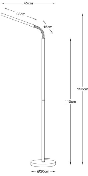 Lampadar LED Lucide 36712/05/30 GILLY LED/6W/230V negru