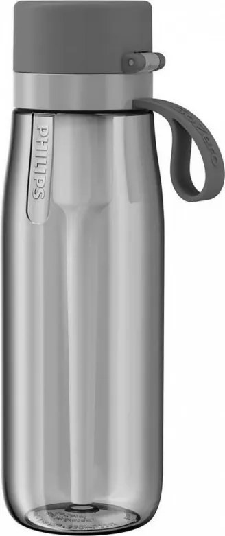 Sticla cu filtru pentru apa Philips GoZero Daily AWP2731GRR/58, 660 ml, 5-38°C, Tritan fara BPA, AWP285, Gri