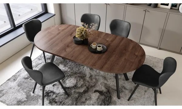 Masă extensibilă de dining ARTUR stejar/negru