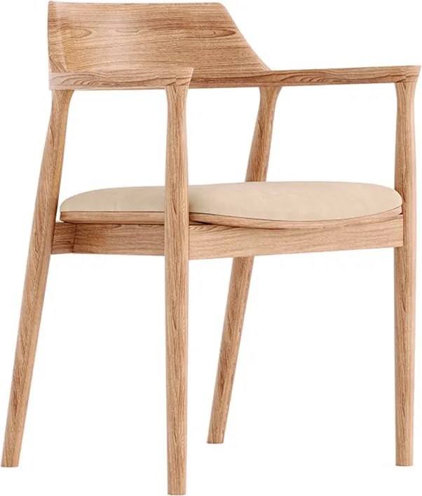 Scaun lemn masiv Quest, 52,5 × 58 × 78 cm