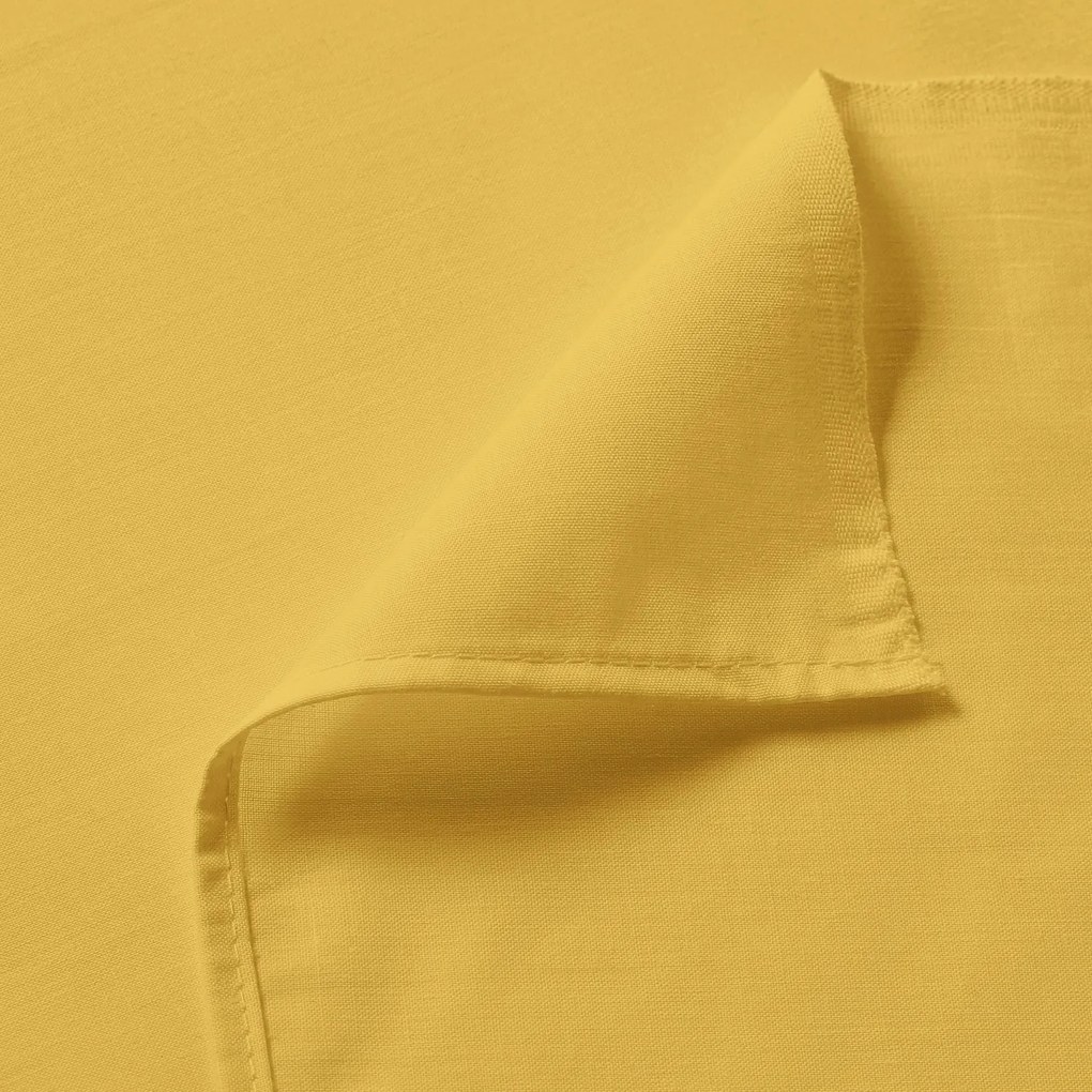 Goldea cearceafuri de pat din 100% bumbac - galben-miere 140 x 240 cm