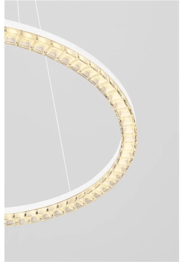 Lustra circulara aluminiu alb GREAMY D-65cm