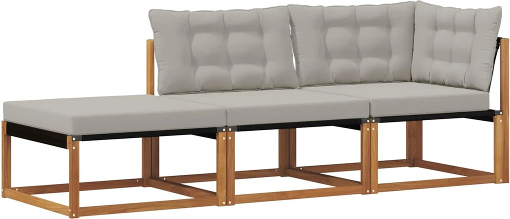 vidaXL Unități de canapea sectională cu pernă 3 Bucată natural