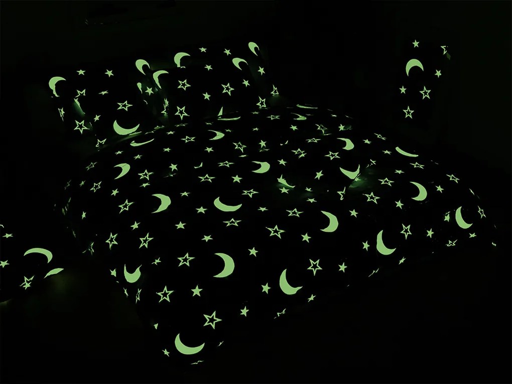 Lenjerie cocolino luminoasa BIG MOON gri Dimensiune lenjerie de pat: 70 x 90 cm | 140 x 200 cm