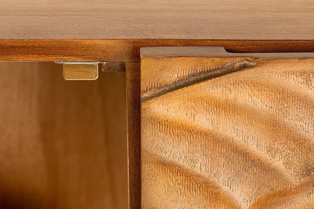 Comoda cu aplicatie exotica pe fronturi SNAKE 120cm natur