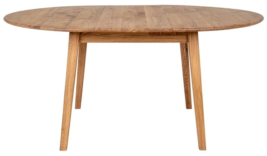 Masă de dining rotundă extensibilă din lemn de stejar ø 118 cm Metz – House Nordic