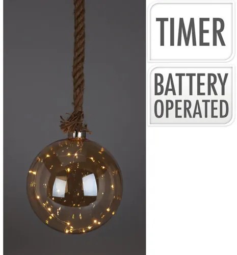Decorațiune de Crăciun suspendată cu LED  Ball, 20 cm