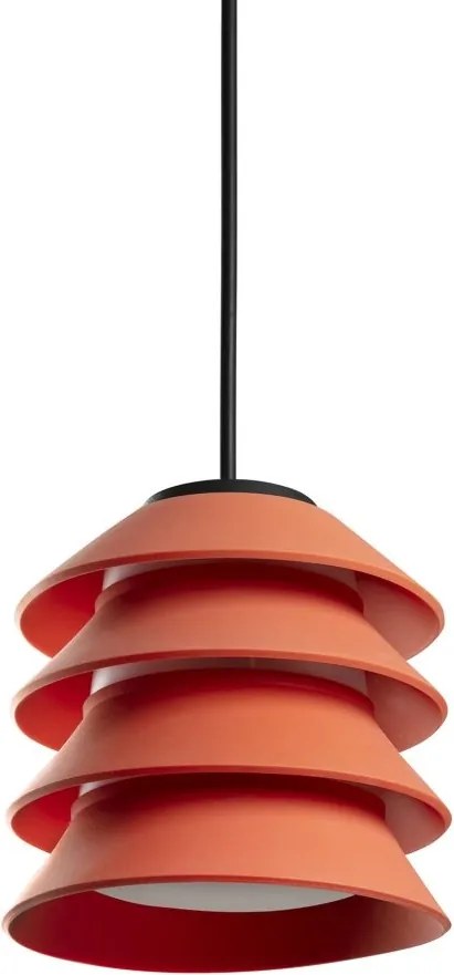 Pendul iluminat exterior din silicon IP65 TOBA orange