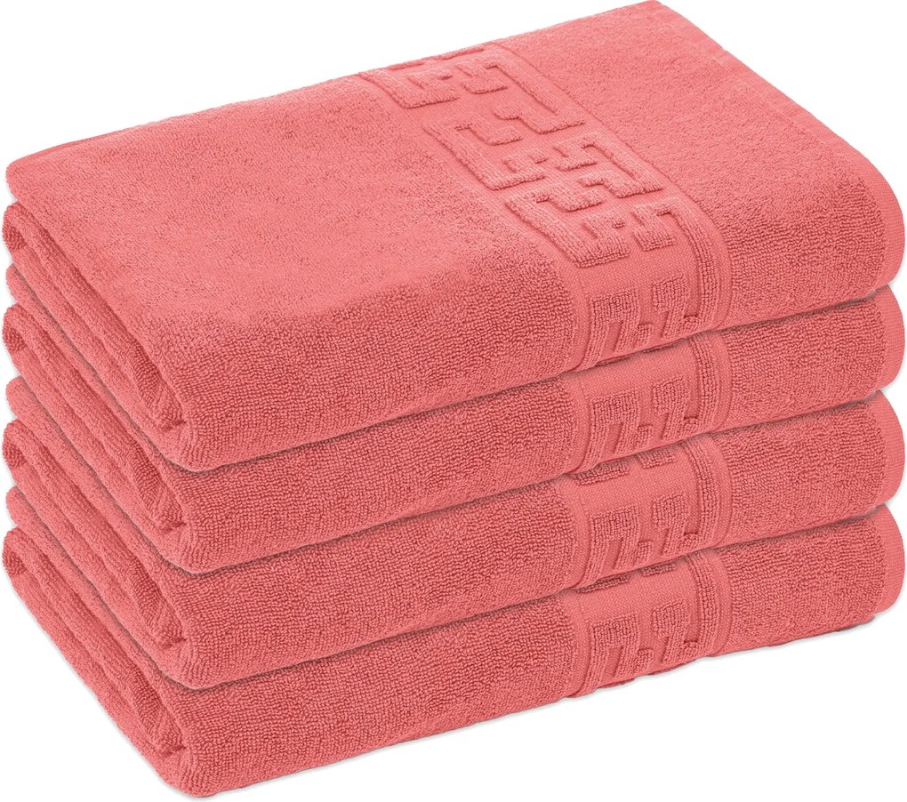 Set 4 Prosoape Baie Bumbac 100%, 550g/m², Greek