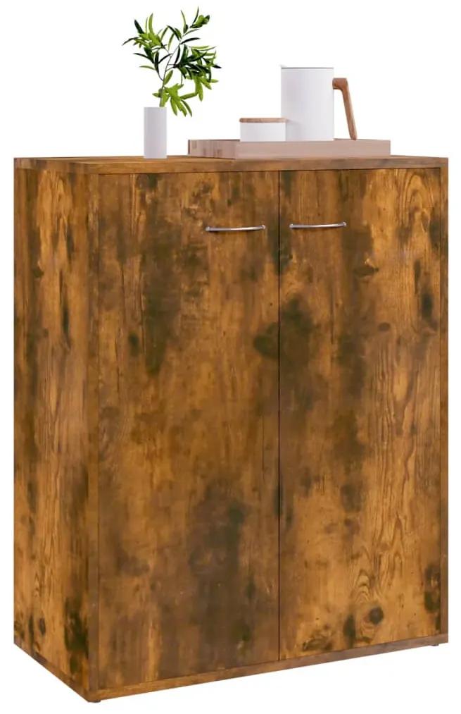 Servanta, stejar fumuriu, 60x30x75 cm, lemn compozit 1, Stejar afumat