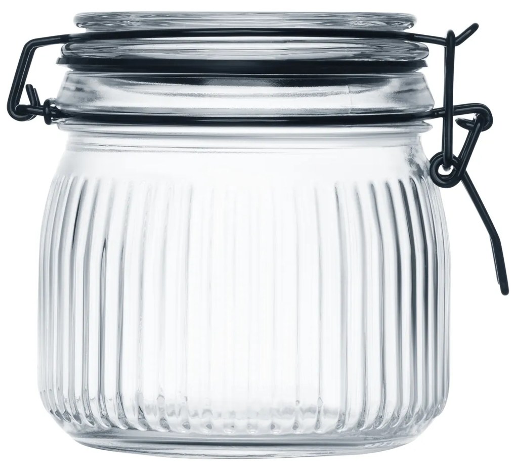 Borcan depozitare cu capac clips 600ml, Rillet