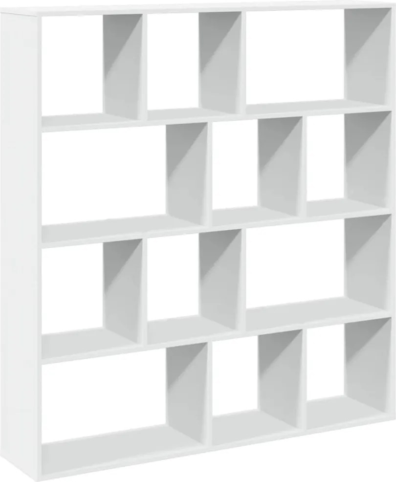 vidaXL Bibliotecă, alb, 132x29x141,5 cm, lemn prelucrat