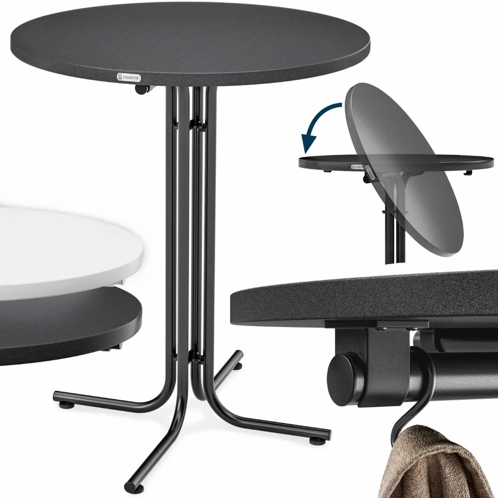 Masă de bar pliabilă RAUL 110x80cm, gri Casaria