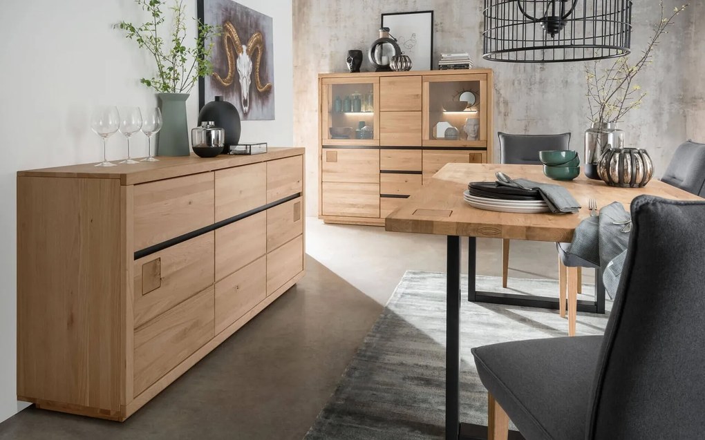 Masă lemn masiv de dining Urban Loft - 200×100 cm