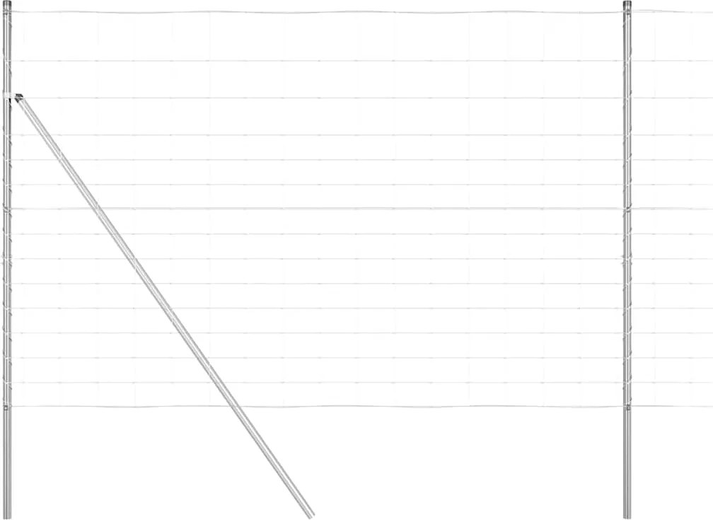 vidaXL Stâlp de gard. Galvanizat 25 x 1,6 m Oțel