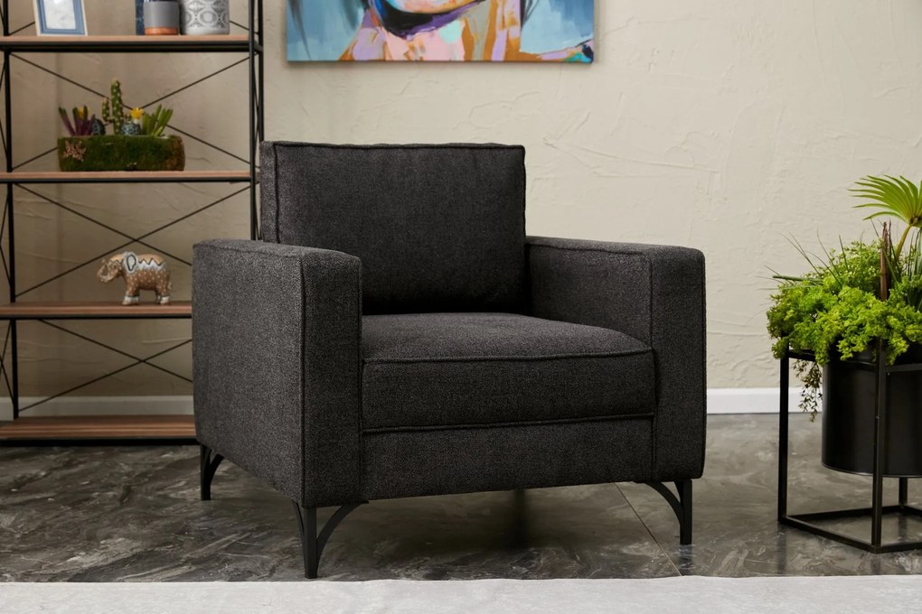 Fotoliu Berlin - Anthracite, Black