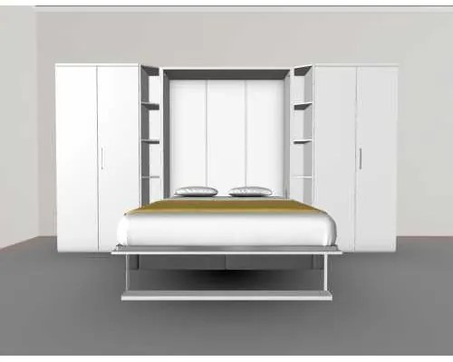 Set pat rabatabil dublu cu canapea si 2 dulapuri Royal Acordeon (100 cm) - Royal FULL Wardrobes & Sofa SET (150X200)