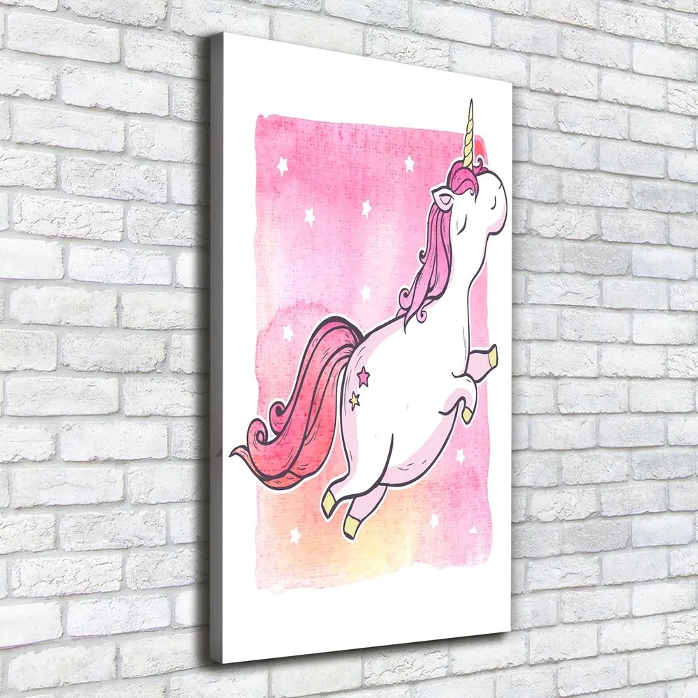 Tablouri tipărite pe pânză Unicorn roz