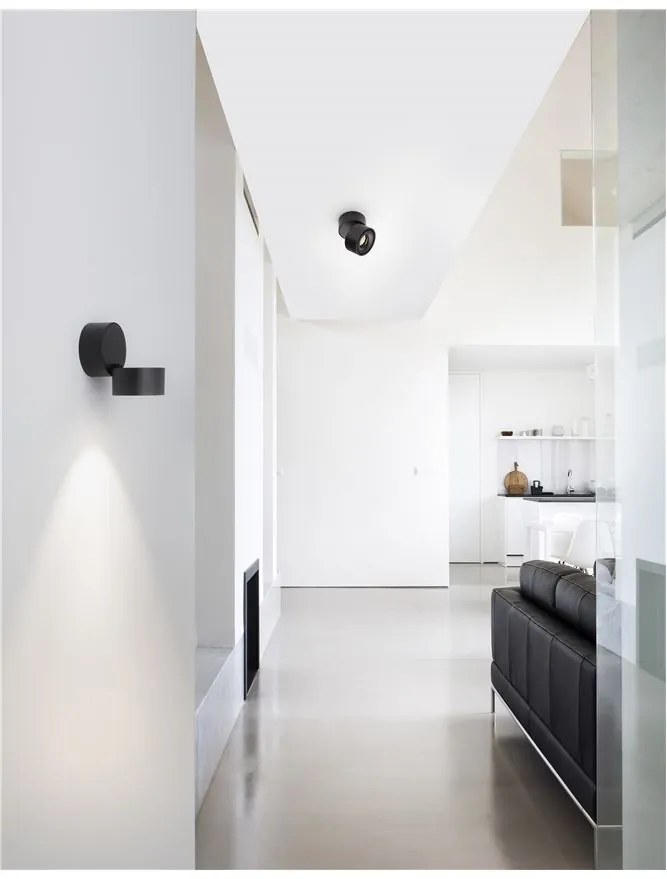 Spot LED aplicat ajustabil perete/tavan UNIVERSAL alb/negru