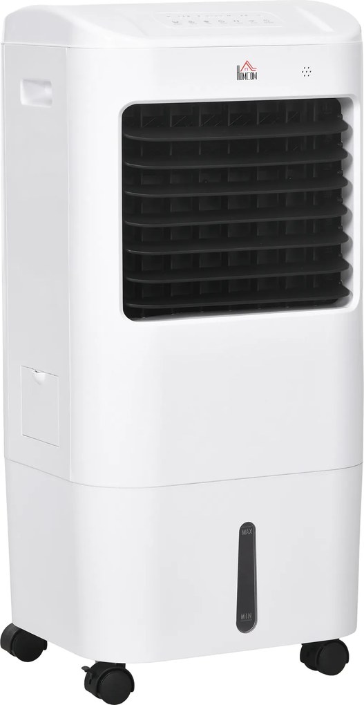 HOMCOM răcitor de aer, aer condiționat, 3 moduri, timer 7,5 ore, pe roți, plastic, alb | Aosom Romania