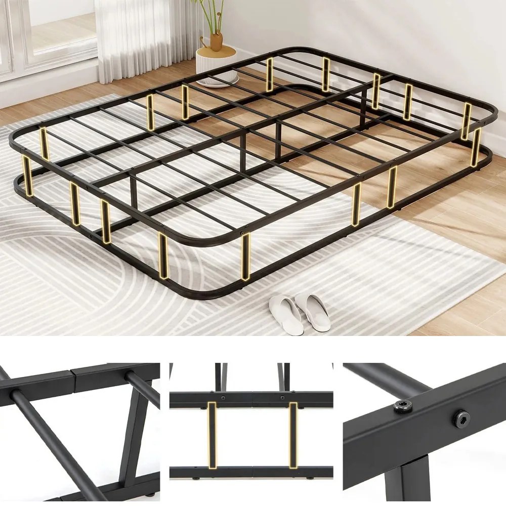 Cadru pat matrimonial din metal, 137x190 cm