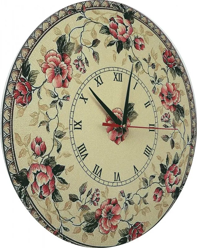 SENTOP | Ceas de perete roman cu floare - REMTO