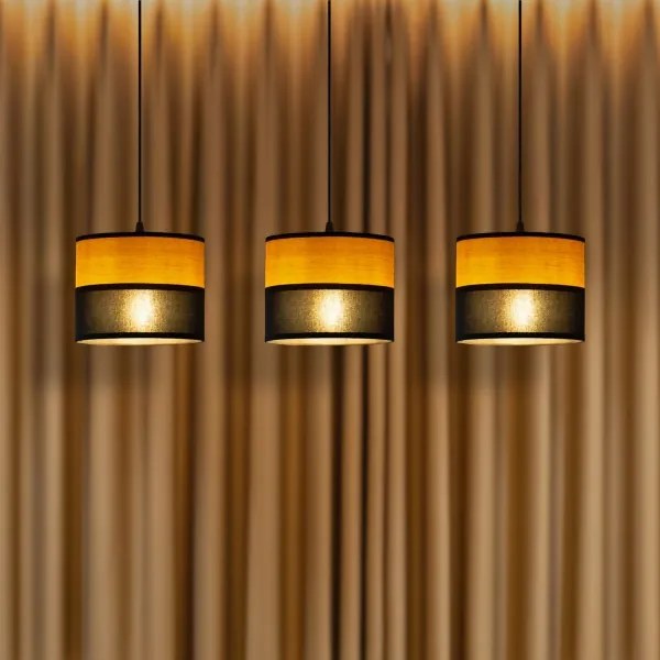 Lustră pe cablu ALBA 3xE27/15W/230V negru/maro