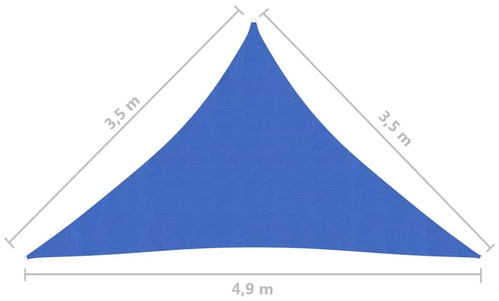 Panza parasolar, albastru, 3,5x3,5x4,9 m, HDPE, 160 g m   Albastru, 3.5 x 3.5 x 4.9 m