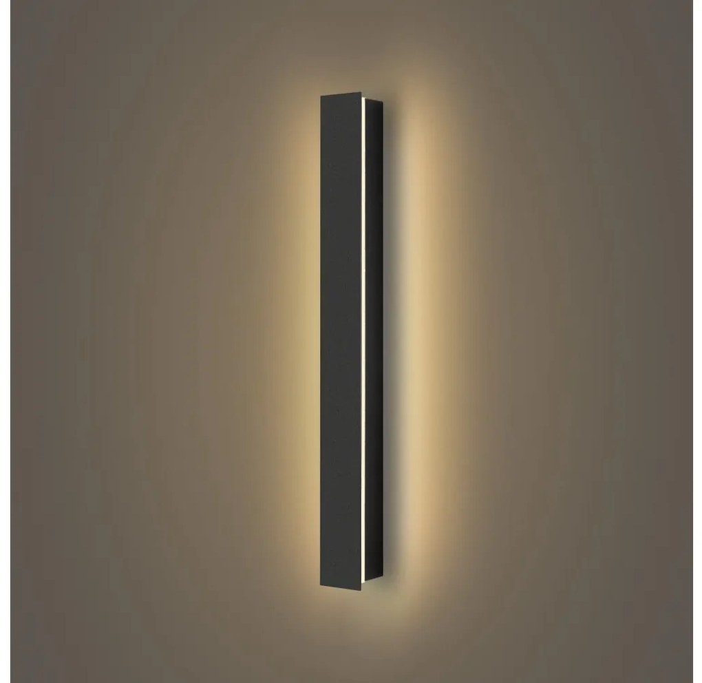 Brilagi - Aplica LED exterior LINEAR, 12W, 230V, 3000K, IP65, negru