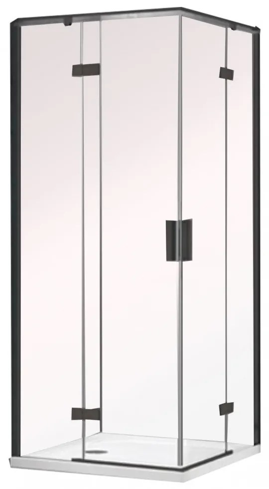 Cabină de duș pătrată Murano cu două uși, fără cădiță de duș, cu strat de acoperire Easy Clean