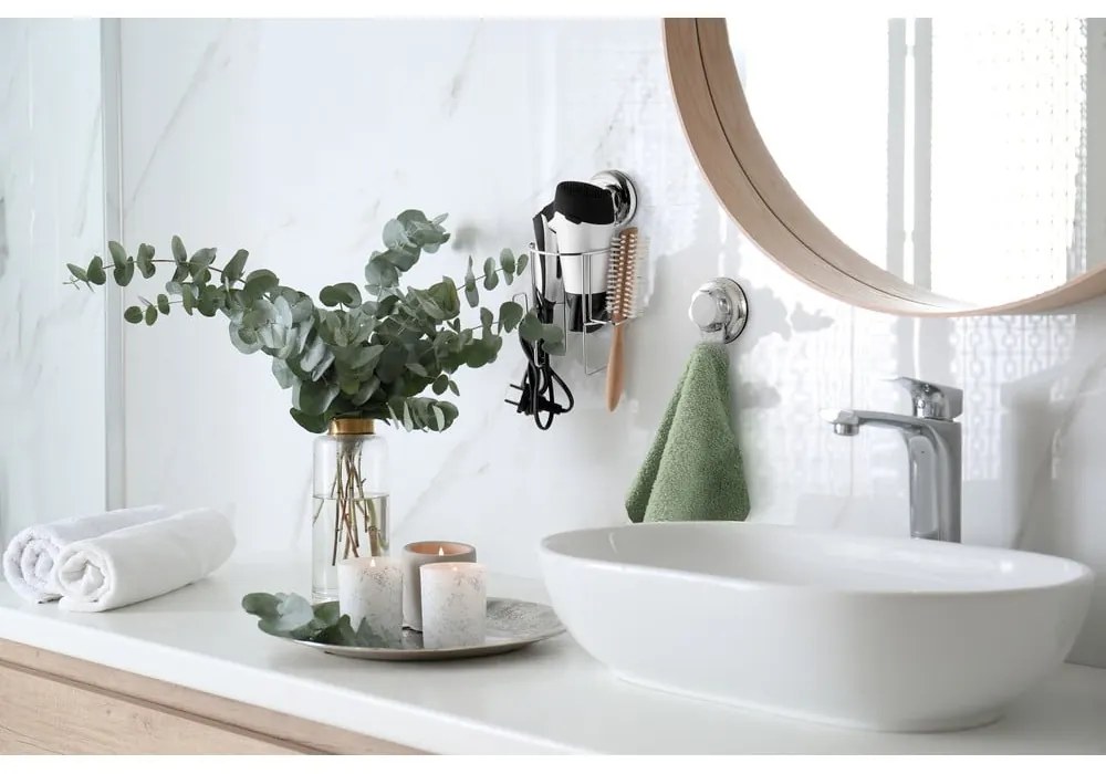 Suport pentru uscătorul de păr autoadeziv din metal Bestlock Bath – Compactor