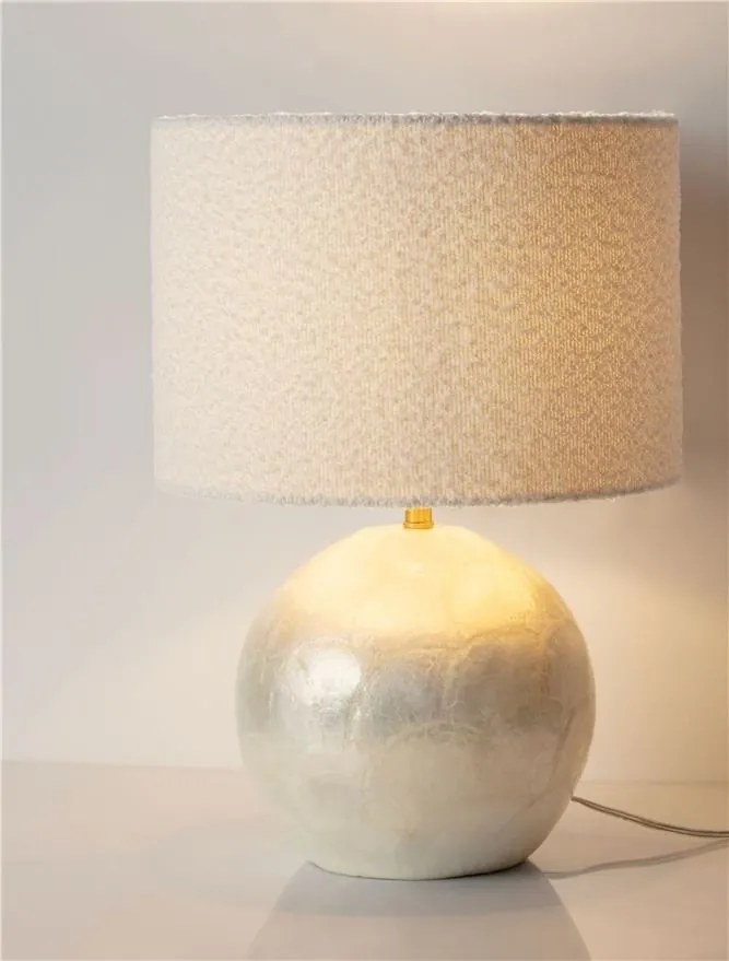 Veioza din scoici capiz, abajur boucle ORA