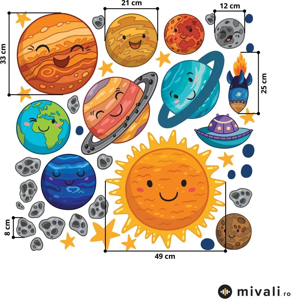 Autocolante de perete - Univers III.