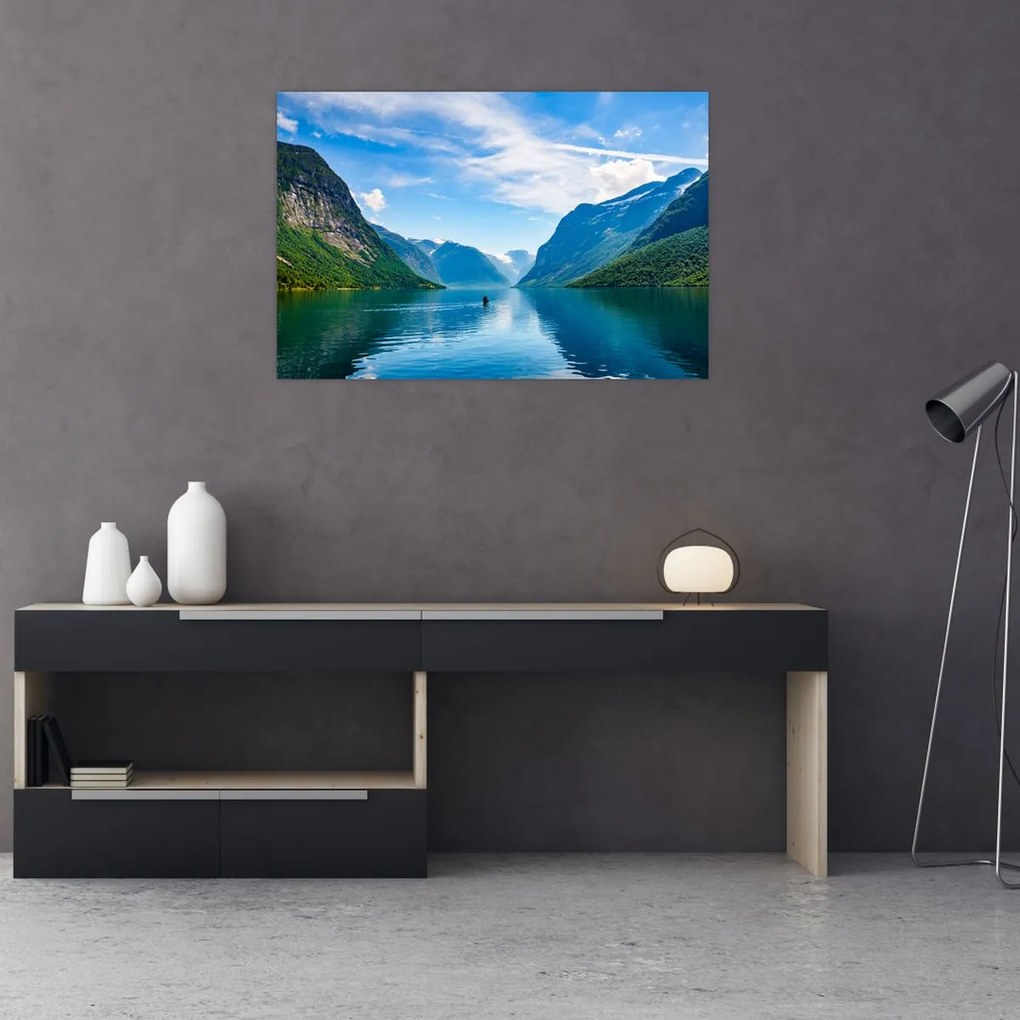 Tablou - Lacul Lovatnet (90x60 cm)