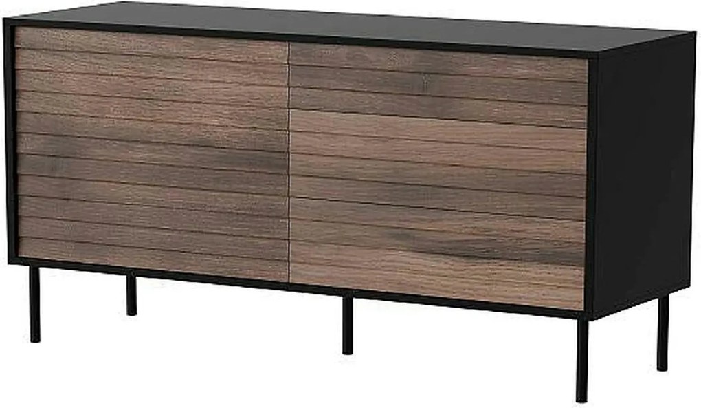 Comoda CORTINA, nuc/negru, PAL laminat, 102x40x81 cm